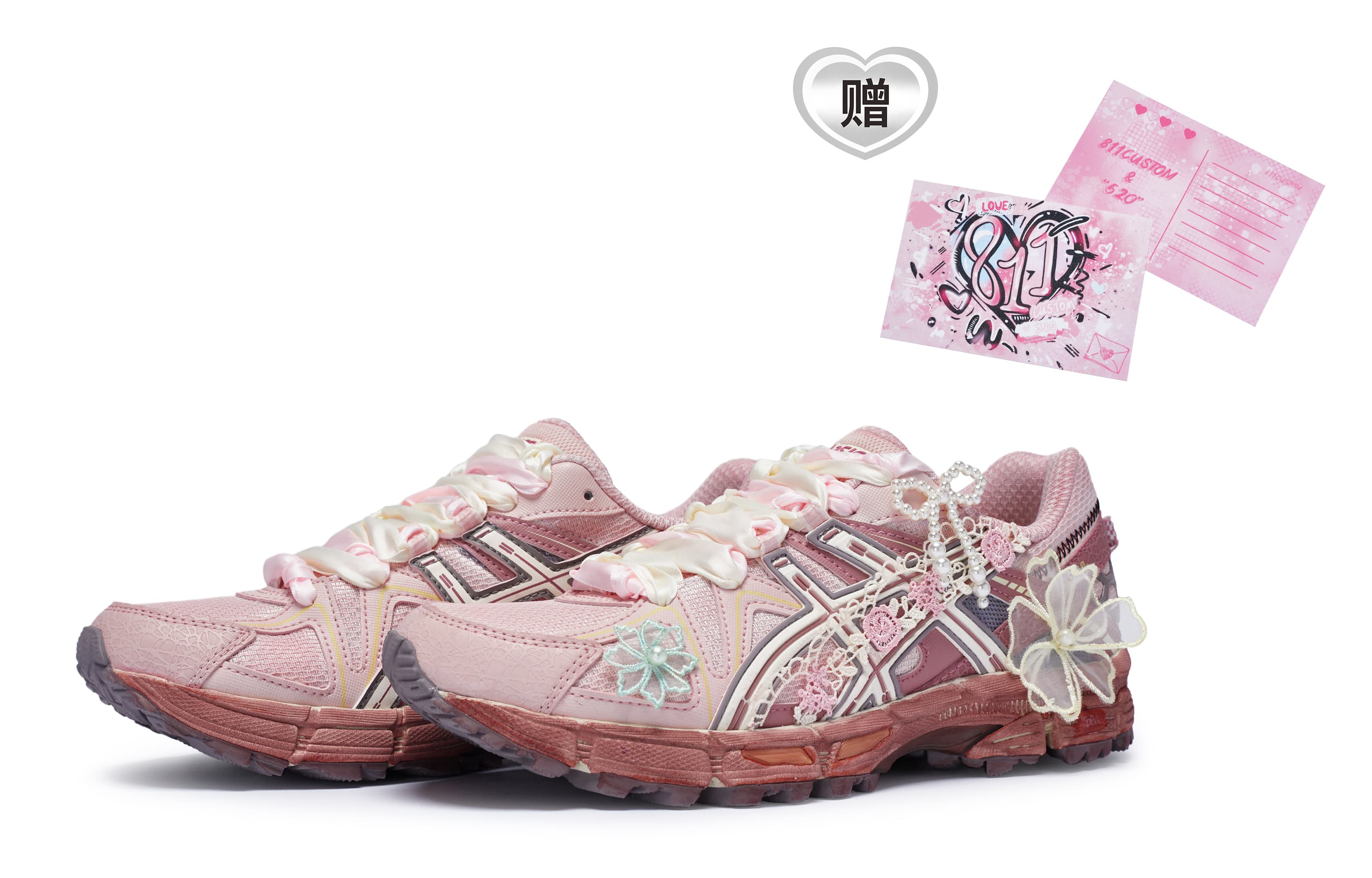 Asics Gel-Kahana 8 Low-Top Running Shoes Women's Pink White