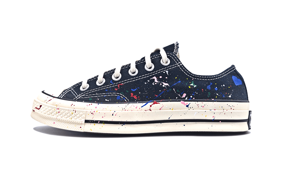 【Custom Sneakers】Converse 1970s Scribble Comfortable Versatile Slip-Resistant Wear-Resistant Low-Top Canvas Shoes Unisex Black