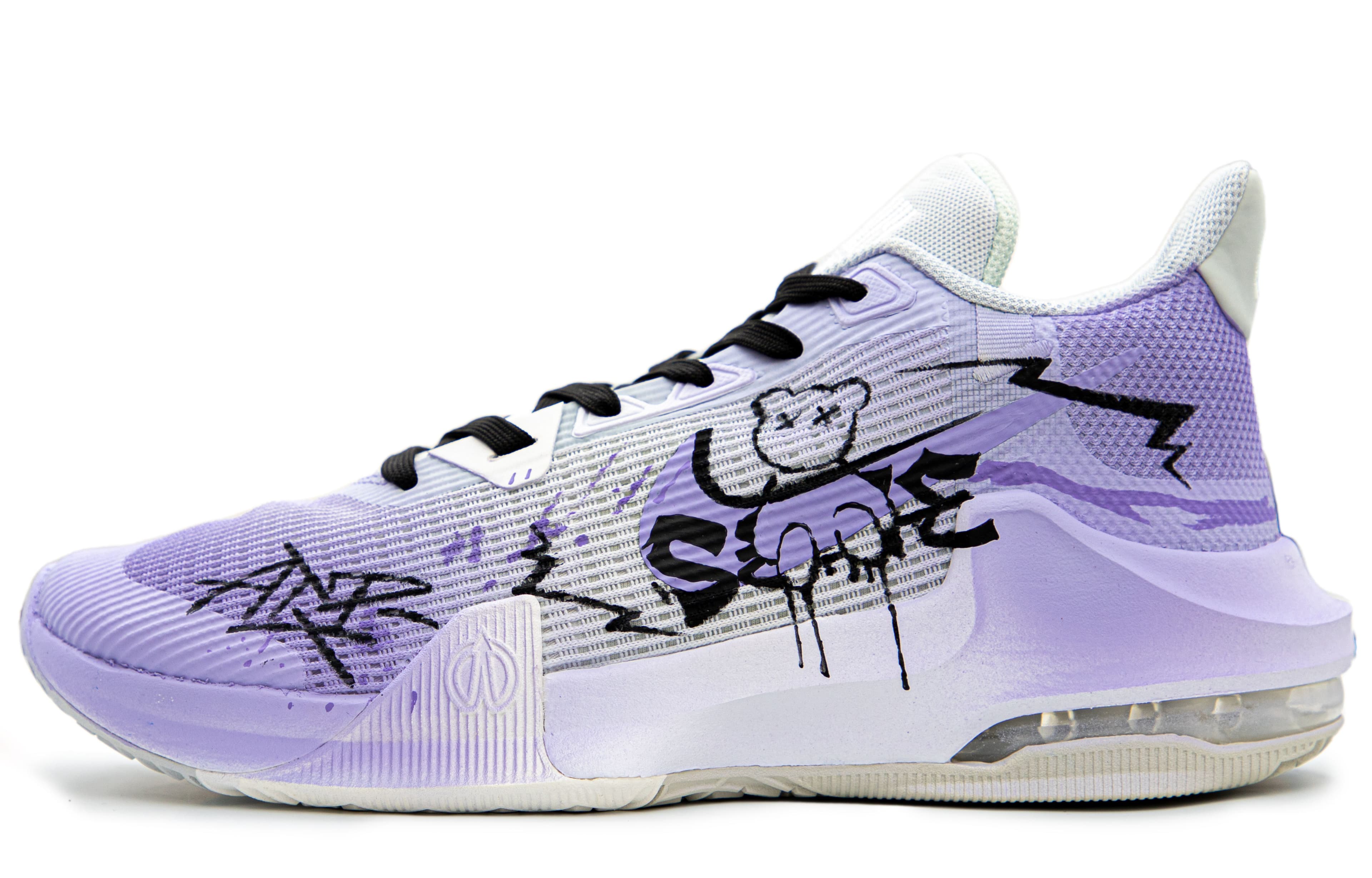 Nike Air Max Impact Defective Doll Anti-Slip Wear-Resistant Low-Top Basketball Shoes Men's Black Purple