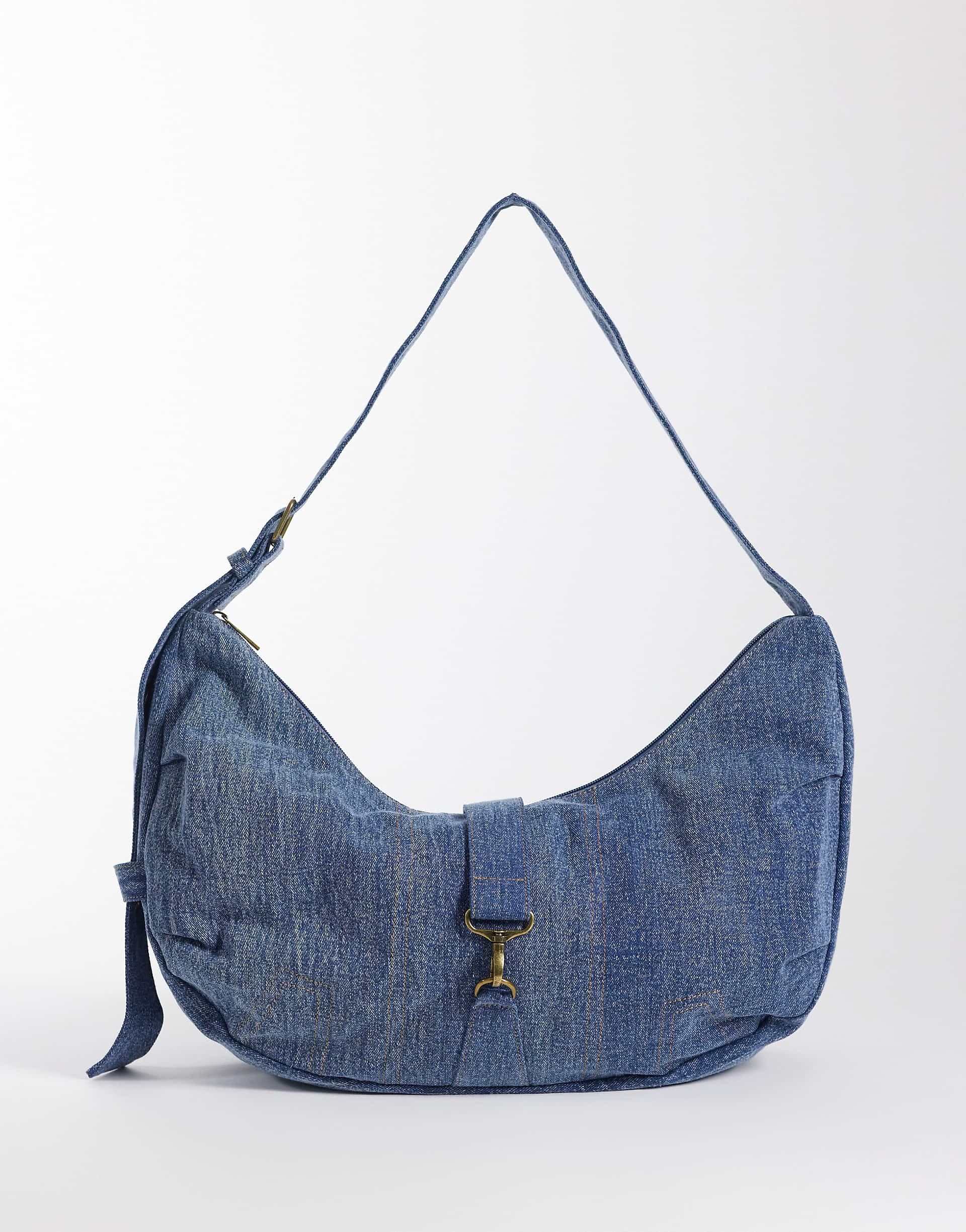 Cotton On Dylan slouchy crossbody bag in washed blue denim