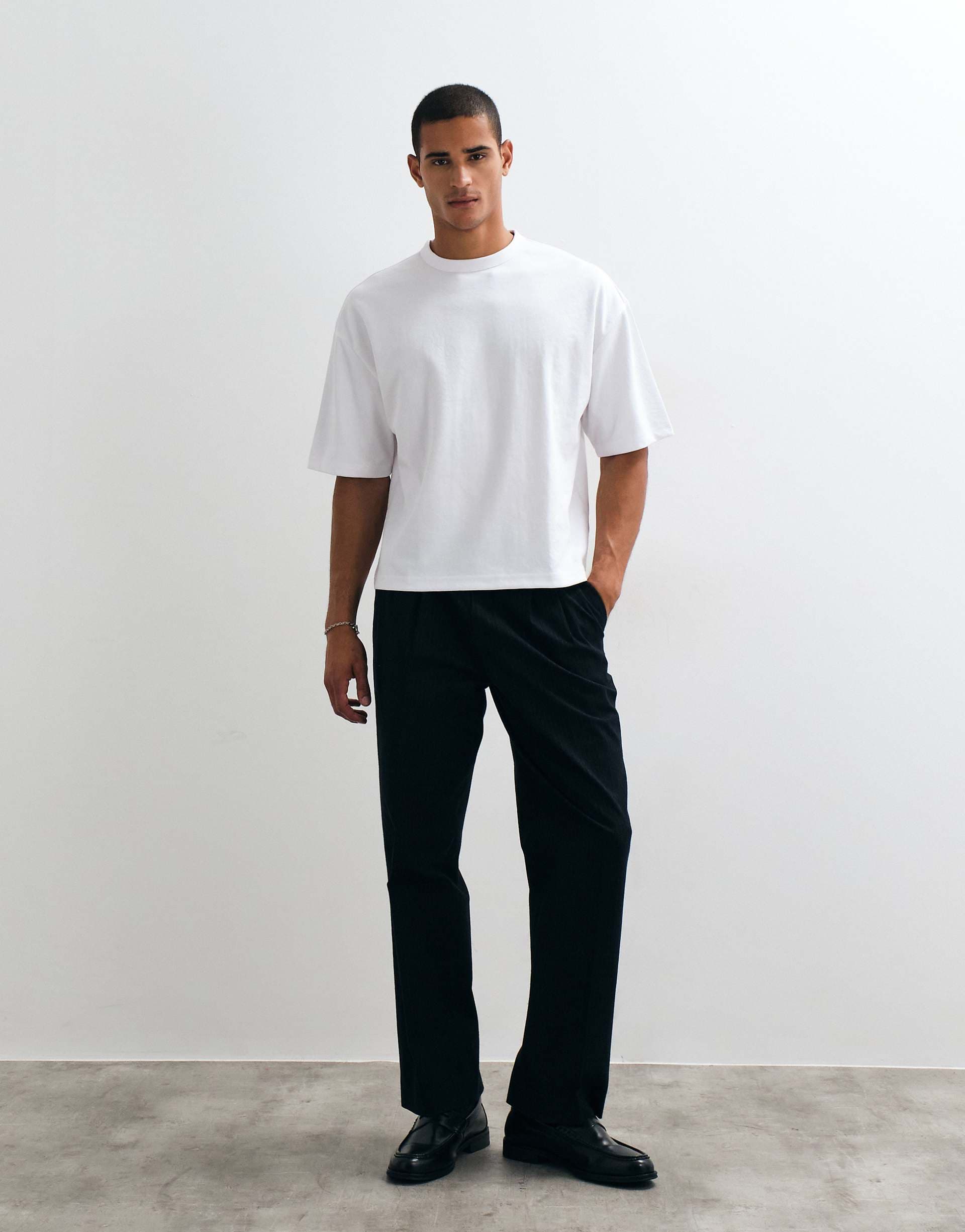 ASOS DESIGN breatheMAX™ heavyweight oversized boxy T-shirt in white cotton blend