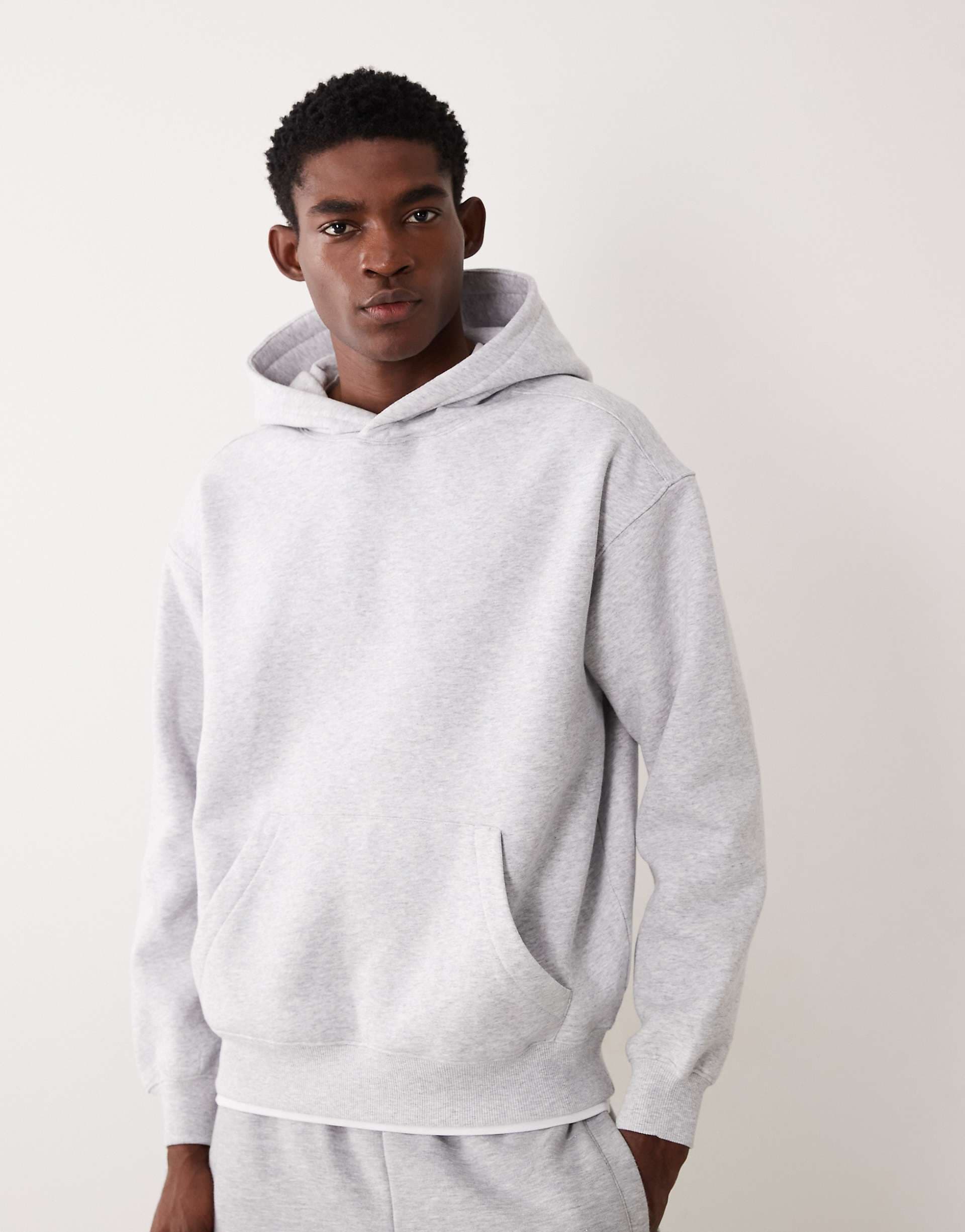 Cotton On boxy fit hoodie in heather gray