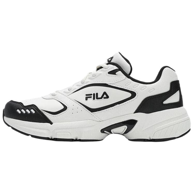 FILA DECIMUS Comfortable Wear-Resistant Low-Top Casual Shoes Women's Snow White Black