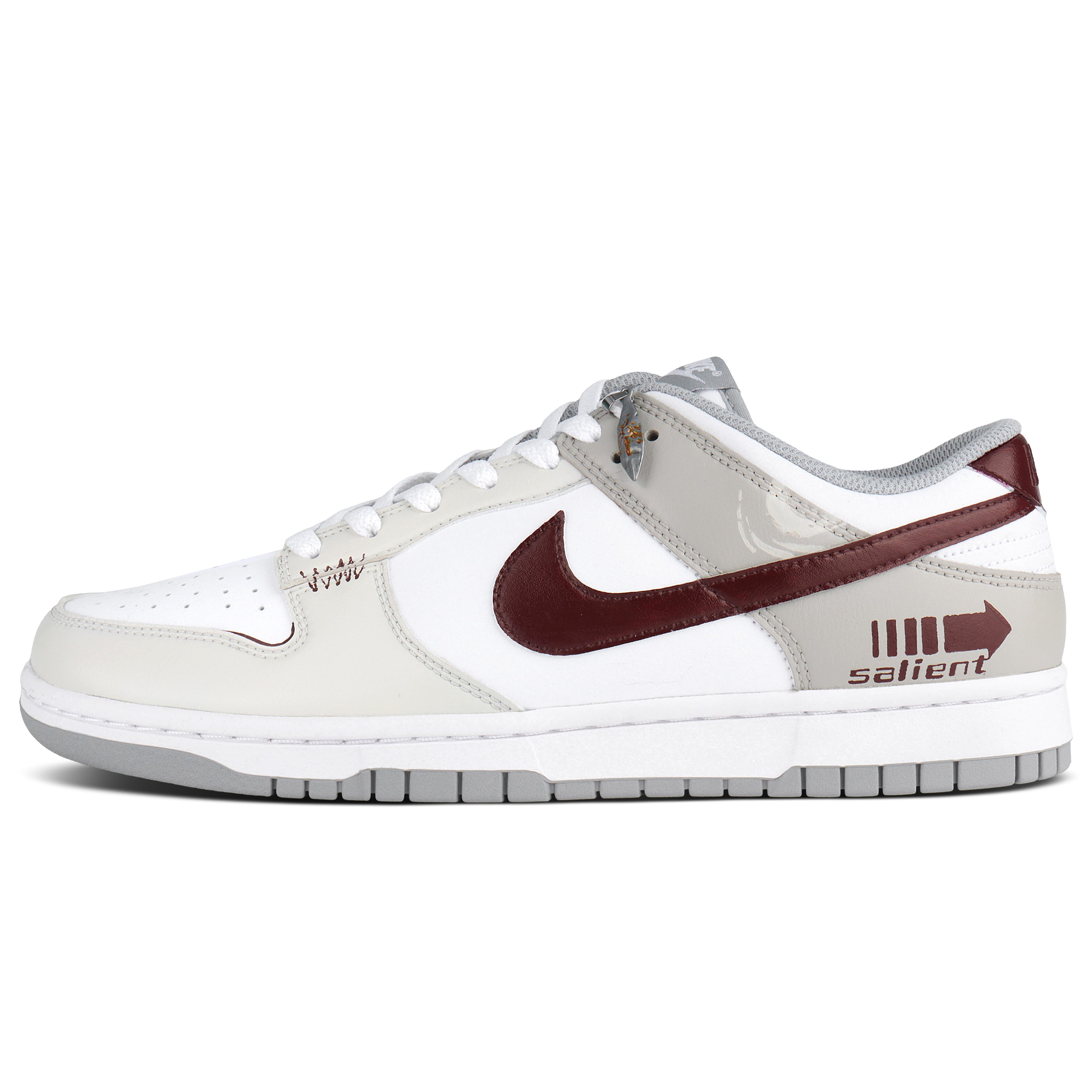 Custom SneakersNike Dunk Leather 'Khaki Love Letter' Classic Versatile Trendy Comfortable Romantic Wear-Resistant Breathable Low-Top Skate Shoes Unisex Beige White