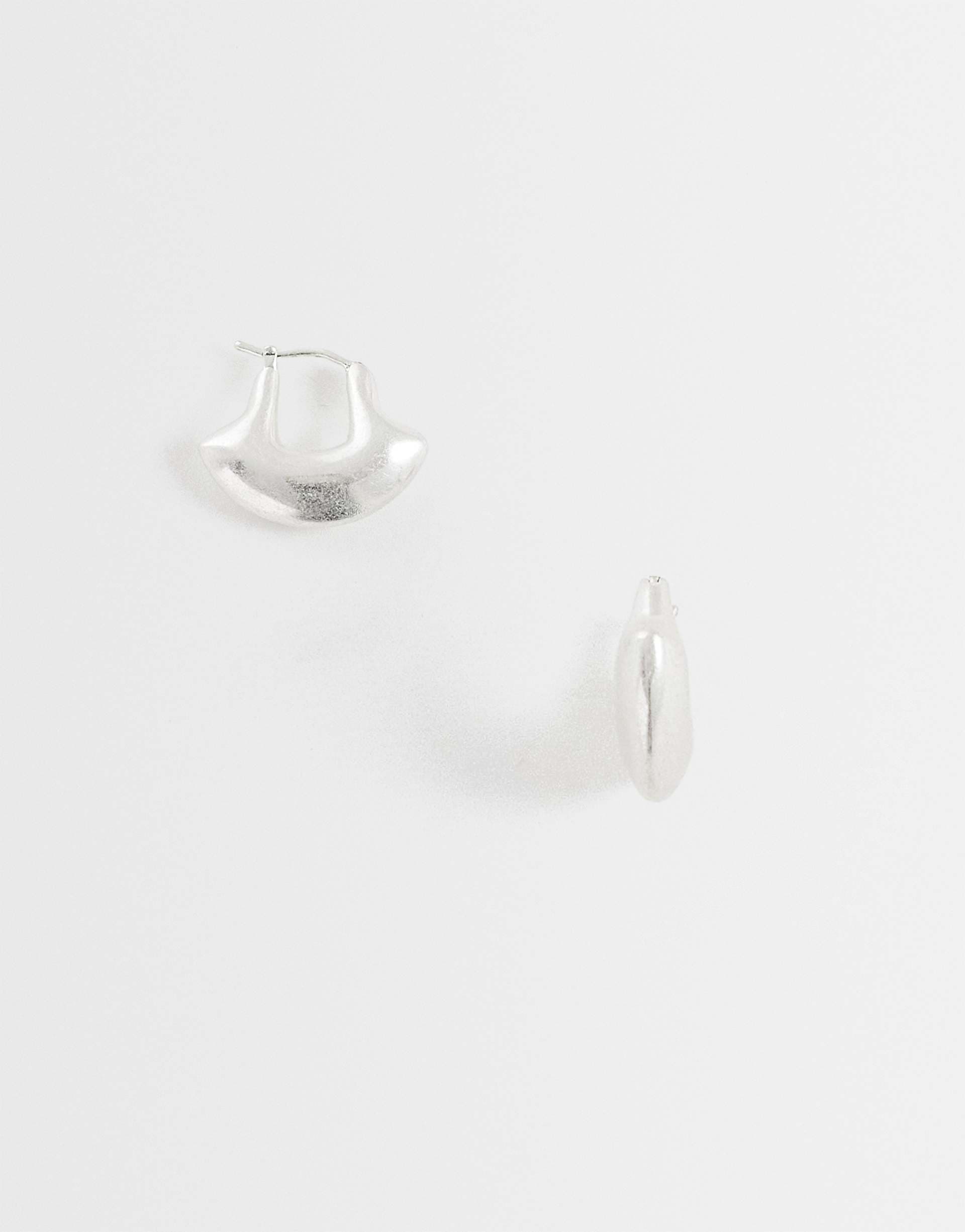 ARKET curved triangle hoop earrings in silver