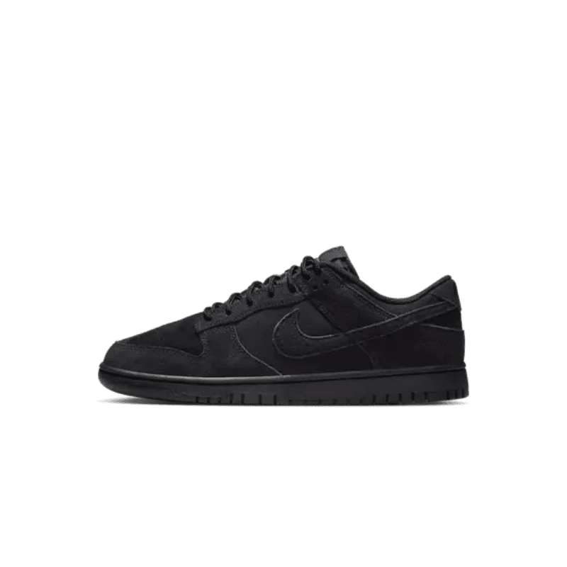 Nike Dunk Abrasion Resistant Low top Skateboard Shoes Unisex Black