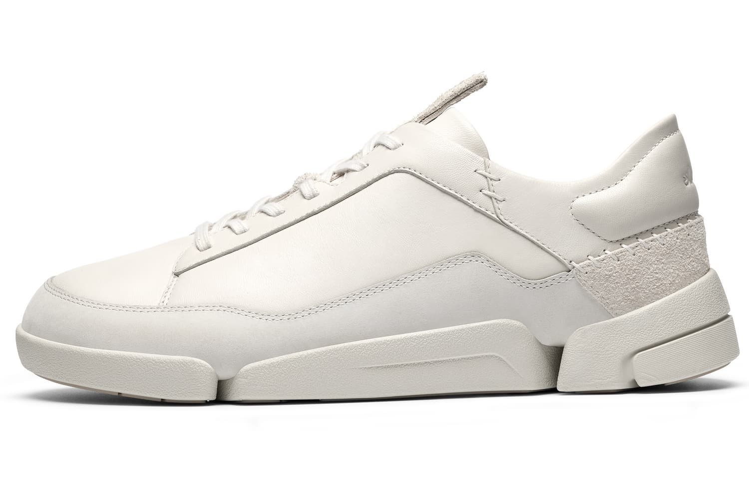 Clarks Leather Trigenic2 Joy Low-Top Casual Shoes Men's White
