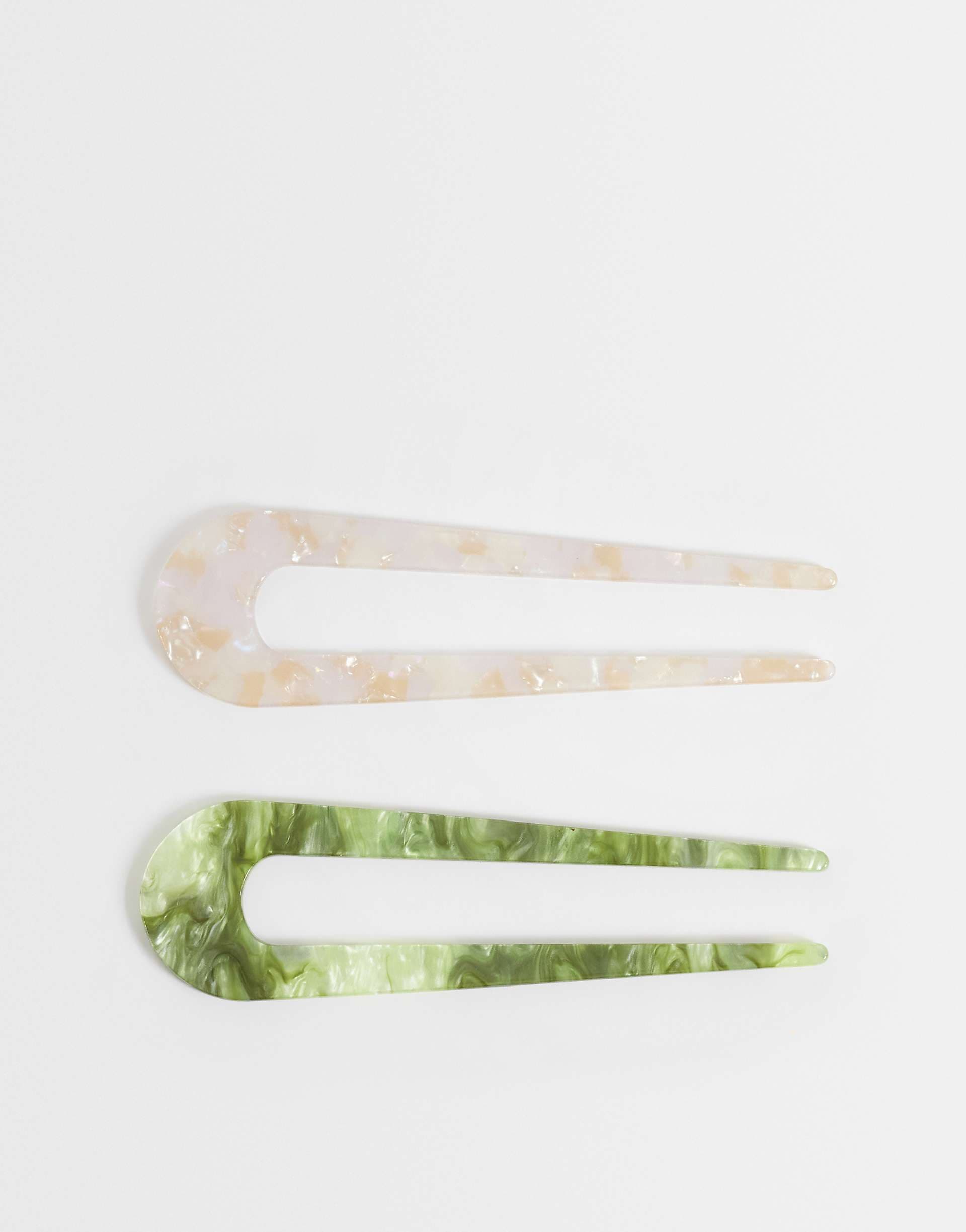 Accessorize 2-pack French hair pins in pastels