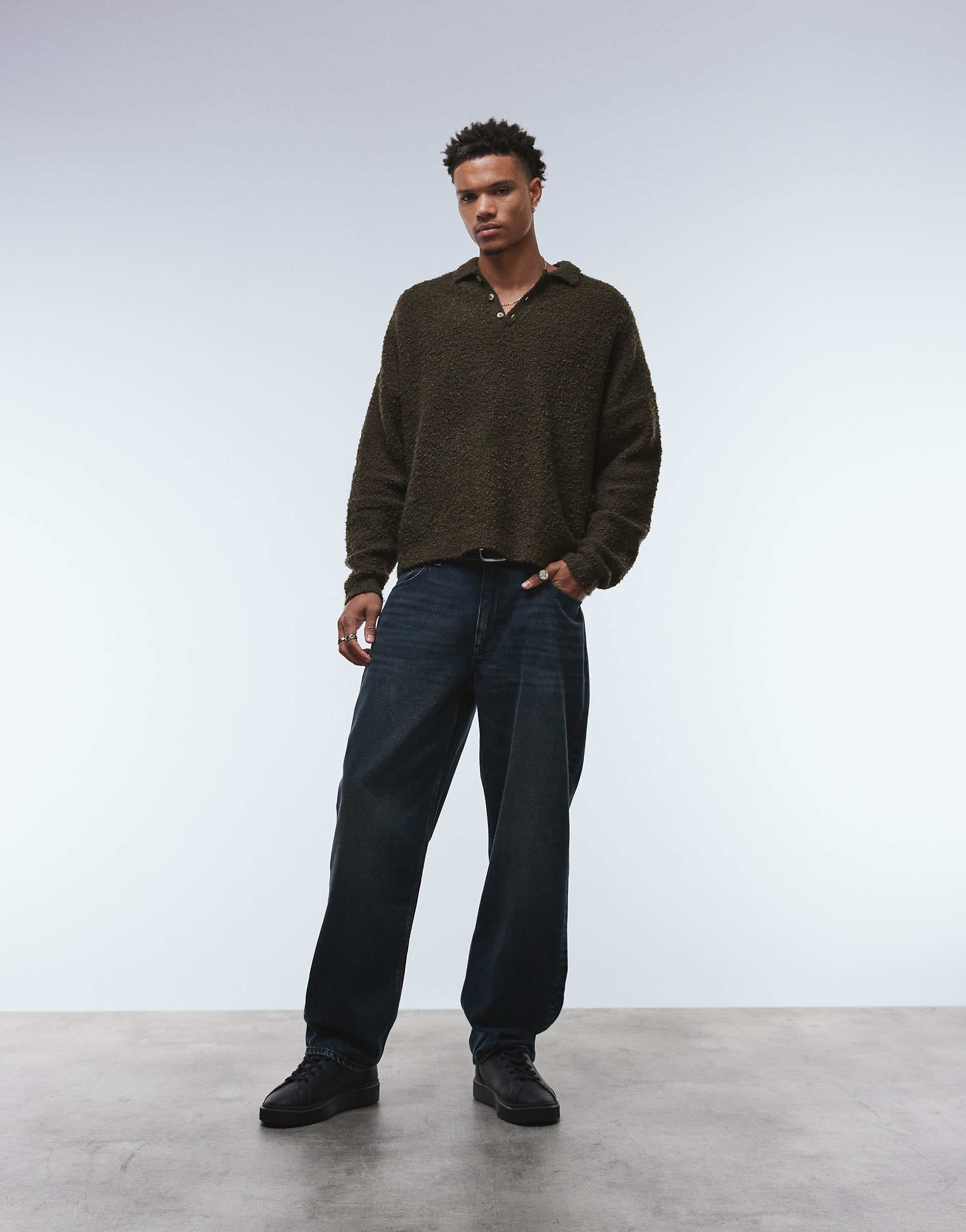 ASOS DESIGN straight fit jeans in dark-wash blue