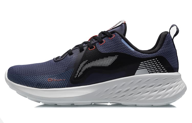 LiNing SOFT ELEMENT Element Cushioning Anti-Slip And Wear-Resistant Low-Top Sports Casual Shoes Men's Black Blue