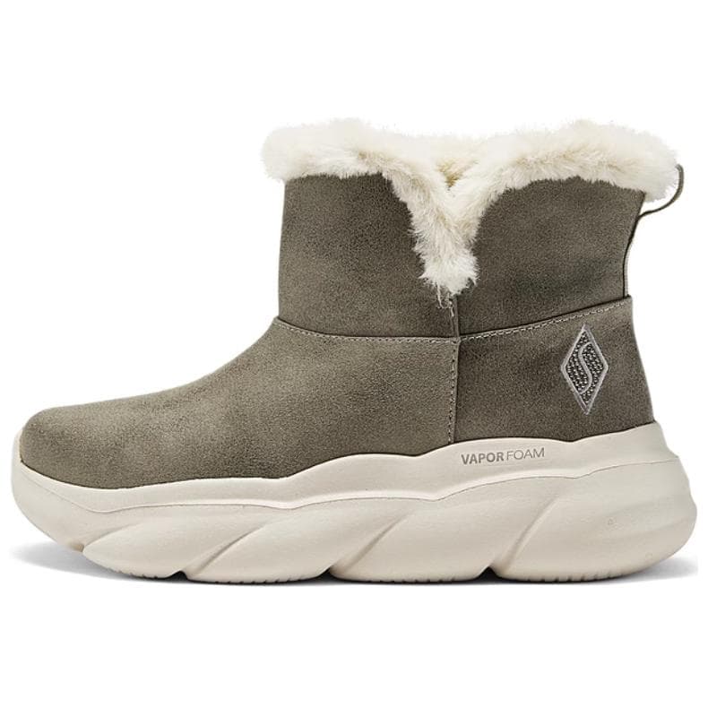 Skechers Vapor Foam Warm Slip-Resistant Short Snow Boots Women's Gray