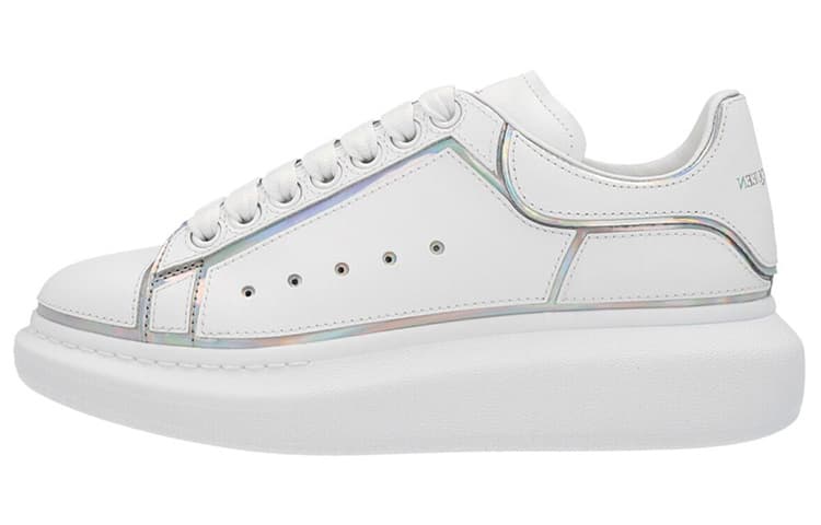 Alexander McQueen Iridescent-trim Leather Sneakers