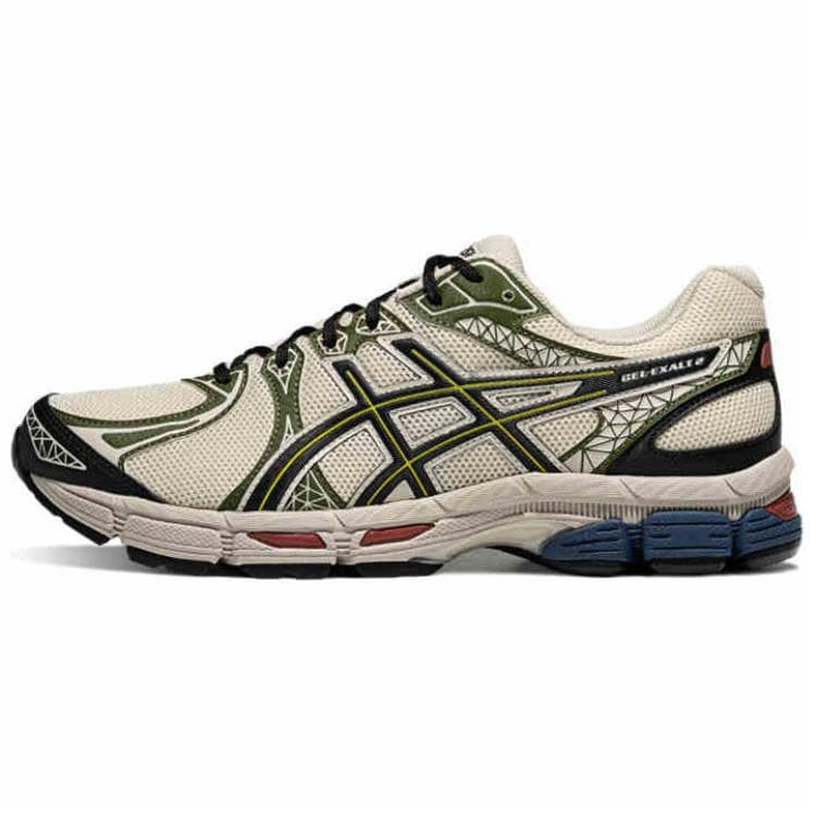 Asics Gel-Exalt 2 Anti-Slip Wear-Resistant Low-Top Casual Running Shoes Men's Beige Green