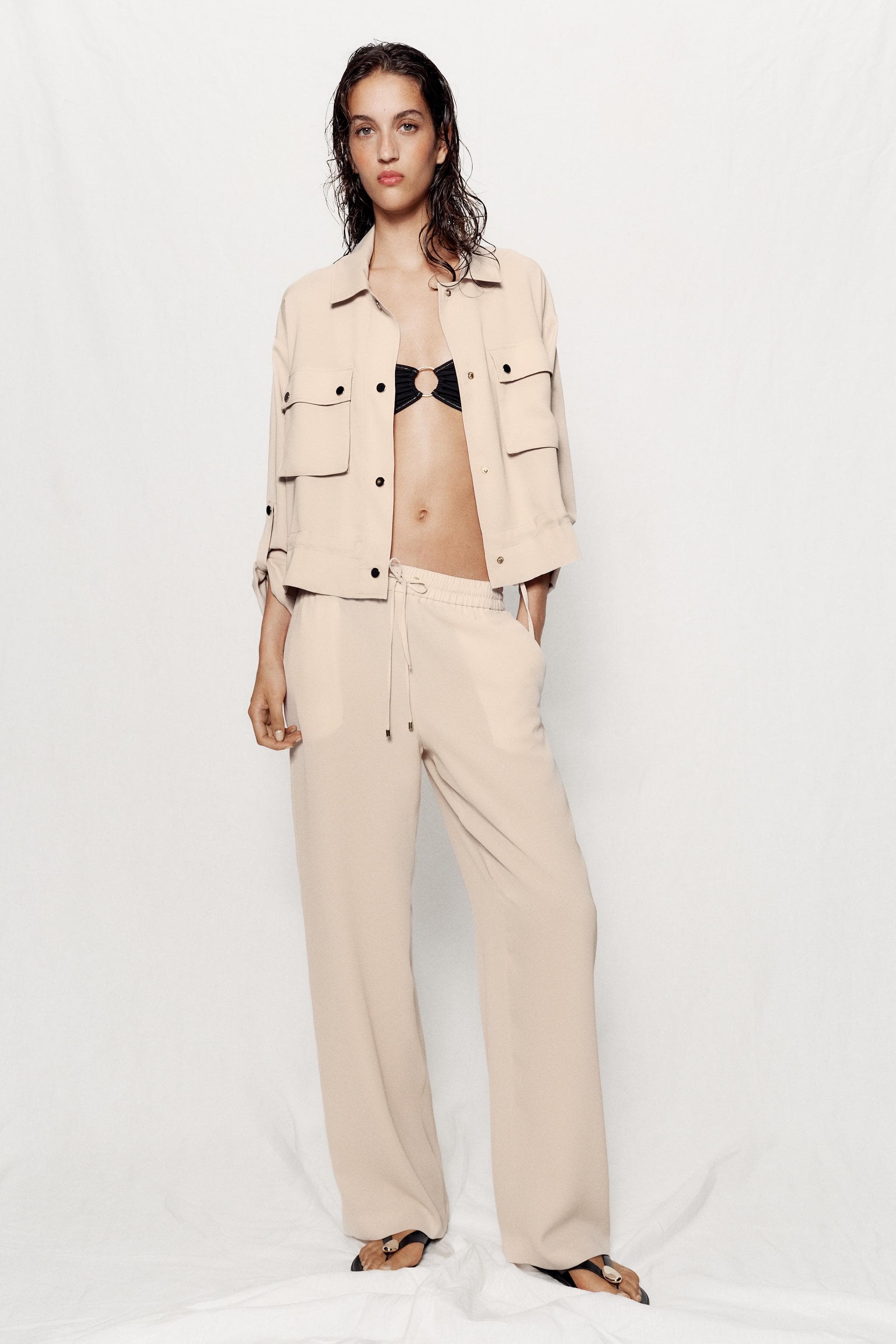 FLOWING TROUSERS WITH ELASTIC WAIST