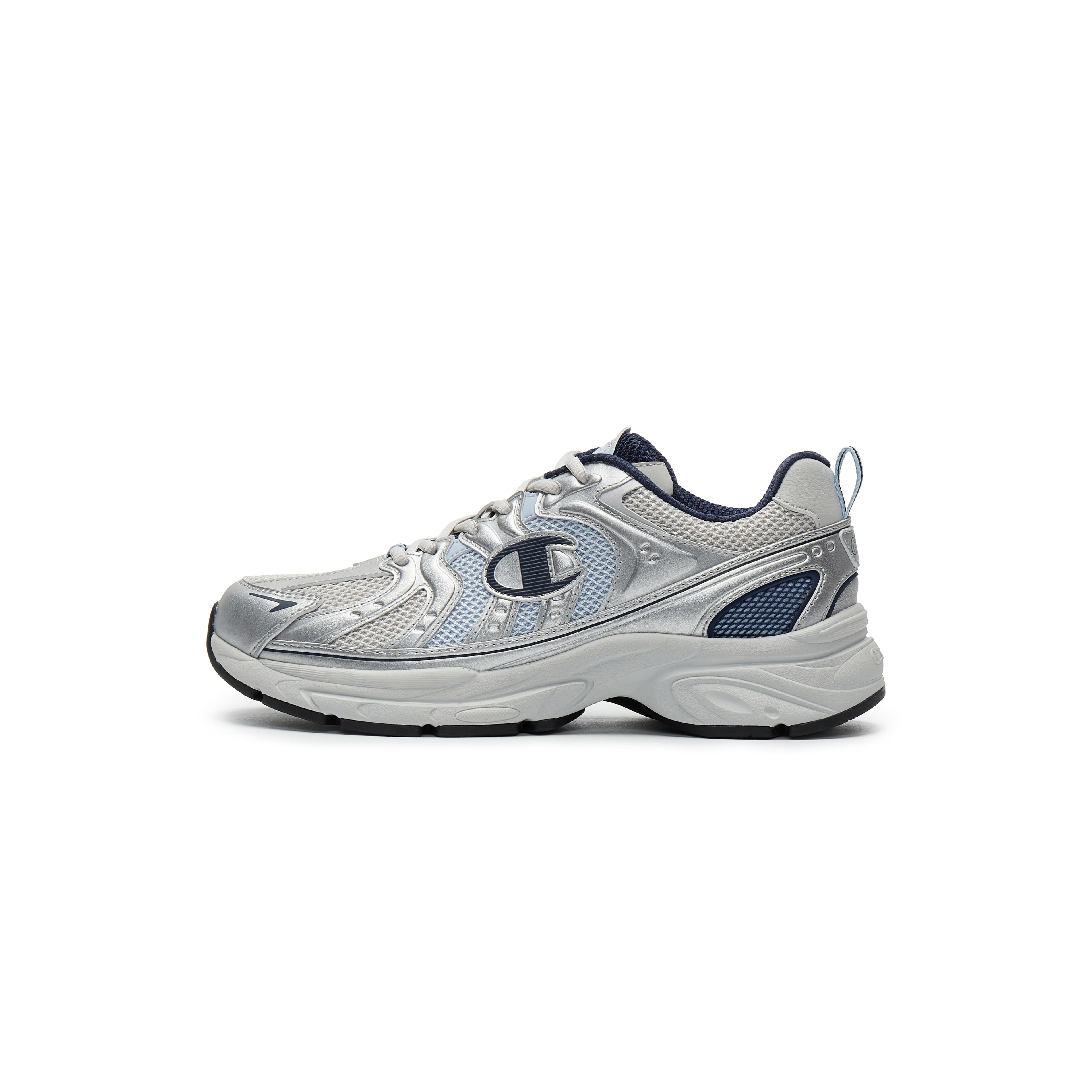 Champion Time Racer 224 Sport Casual Versatile Brand Logo Color-Blocking Trendy Fashion Comfort Classic Retro Lightweight Simple Synthetic Leather Low-Top Running Shoes Men's Dust Gray/Peak Blue