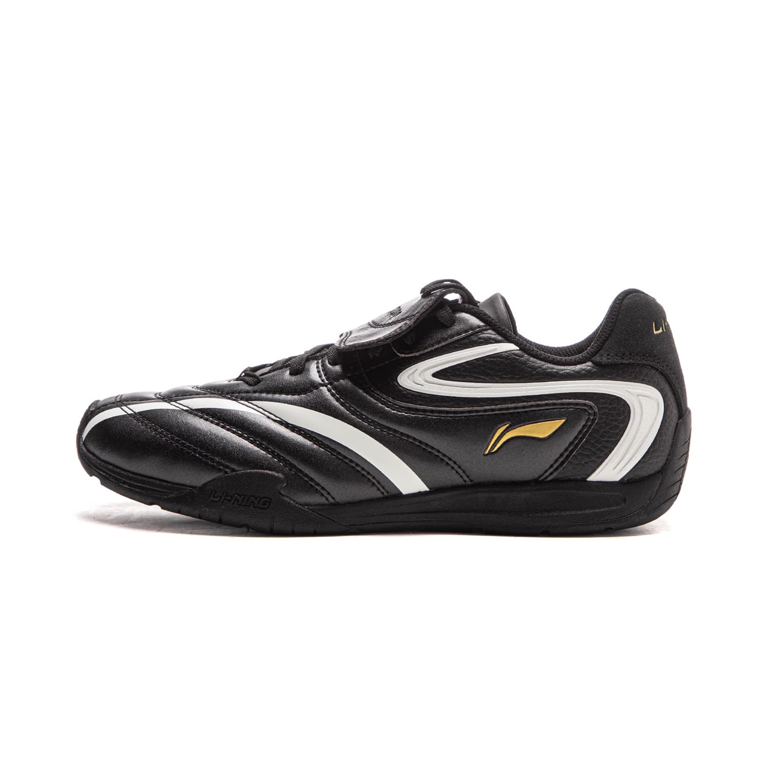 LiNing Film Pulse Classic Thin Sole Retro Football Style Versatile Fashion Trendy Comfort Lightweight Soft Bounce Slip-Resistant Wear-Resistant Lightweight Low-Top Casual Lifestyle Shoes Women's Black