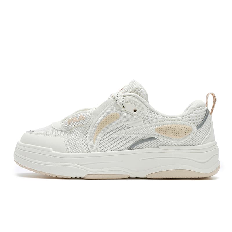 FILA VIBE Retro Series Fashion Trendy Comfortable Casual Breathable Sneakers Women's White Yellow