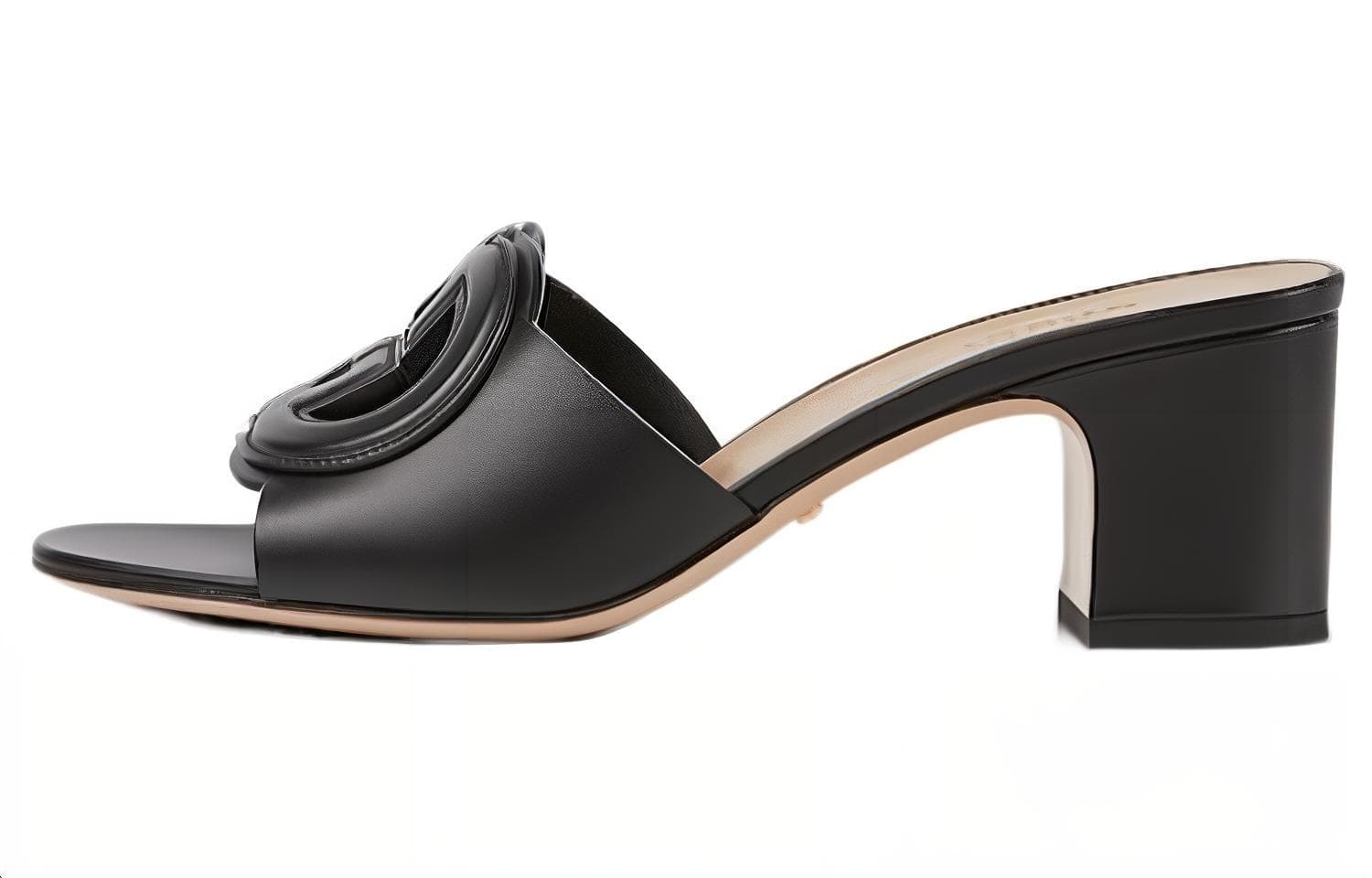 GUCCI Interlocking Quiet Slide Slippers Women's Black