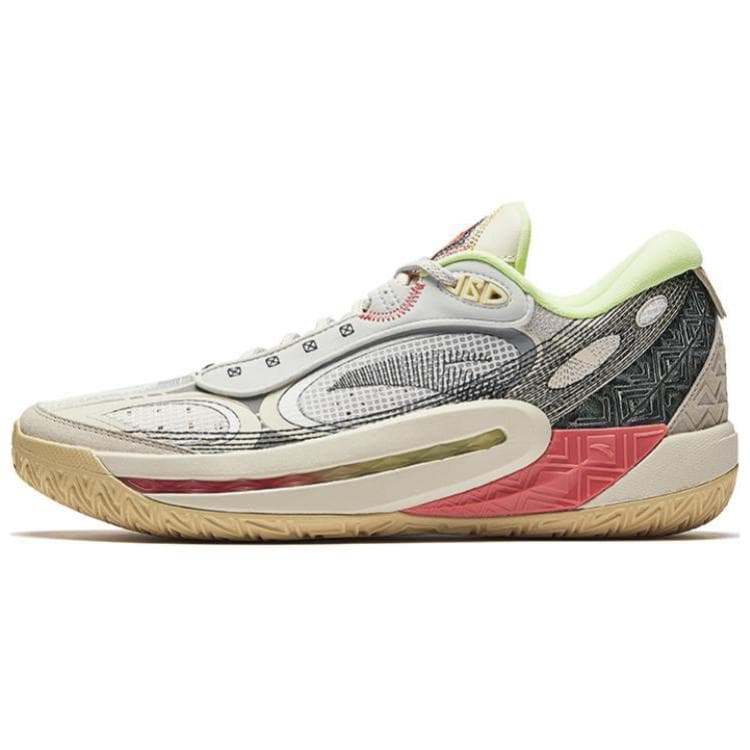 ANTA Tide 6 Basketball Shoes Men Low-Top ANTA White/Mud Gray/Basic Black