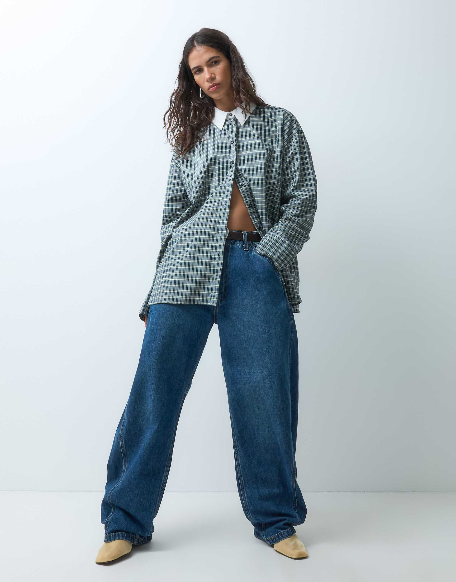 ASOS DESIGN boxy oversized shirt in plaid