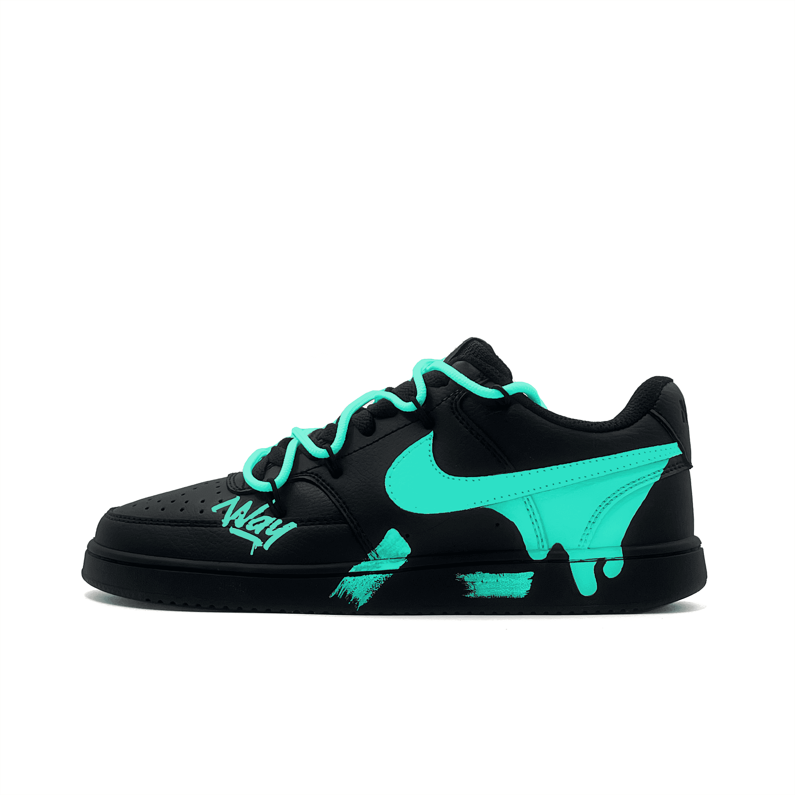 Nike Court Vision Skateboard Shoes Unisex Low-Top Jade Green