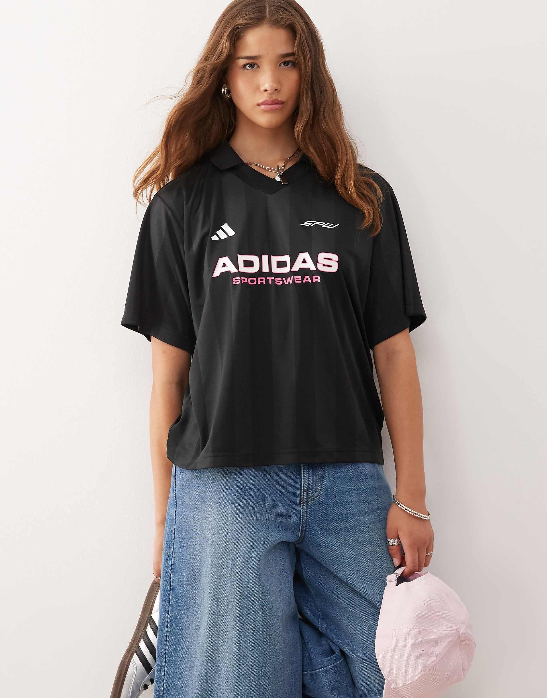 adidas Originals House of Tiro jersey in black