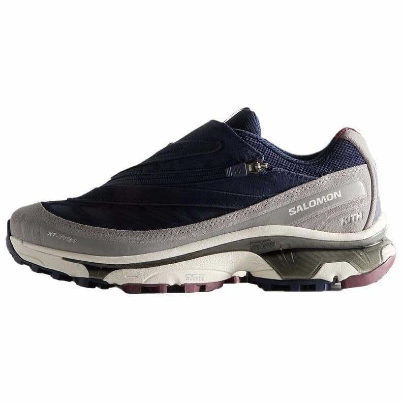 KITH x SALOMON Anti-Slip Wear-Resistant Low-Top Running Shoes Unisex Blue Purple Gray