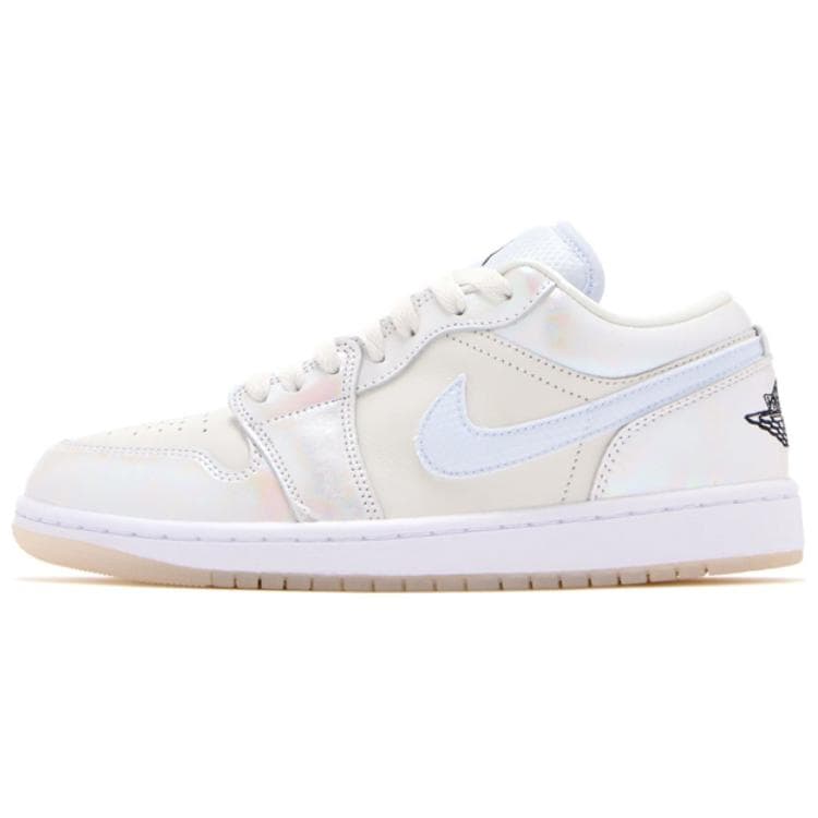 Jordan Air Jordan 1 Anti-Slip Wear-Resistant Low-Top Vintage Basketball Shoes Women's White Brown
