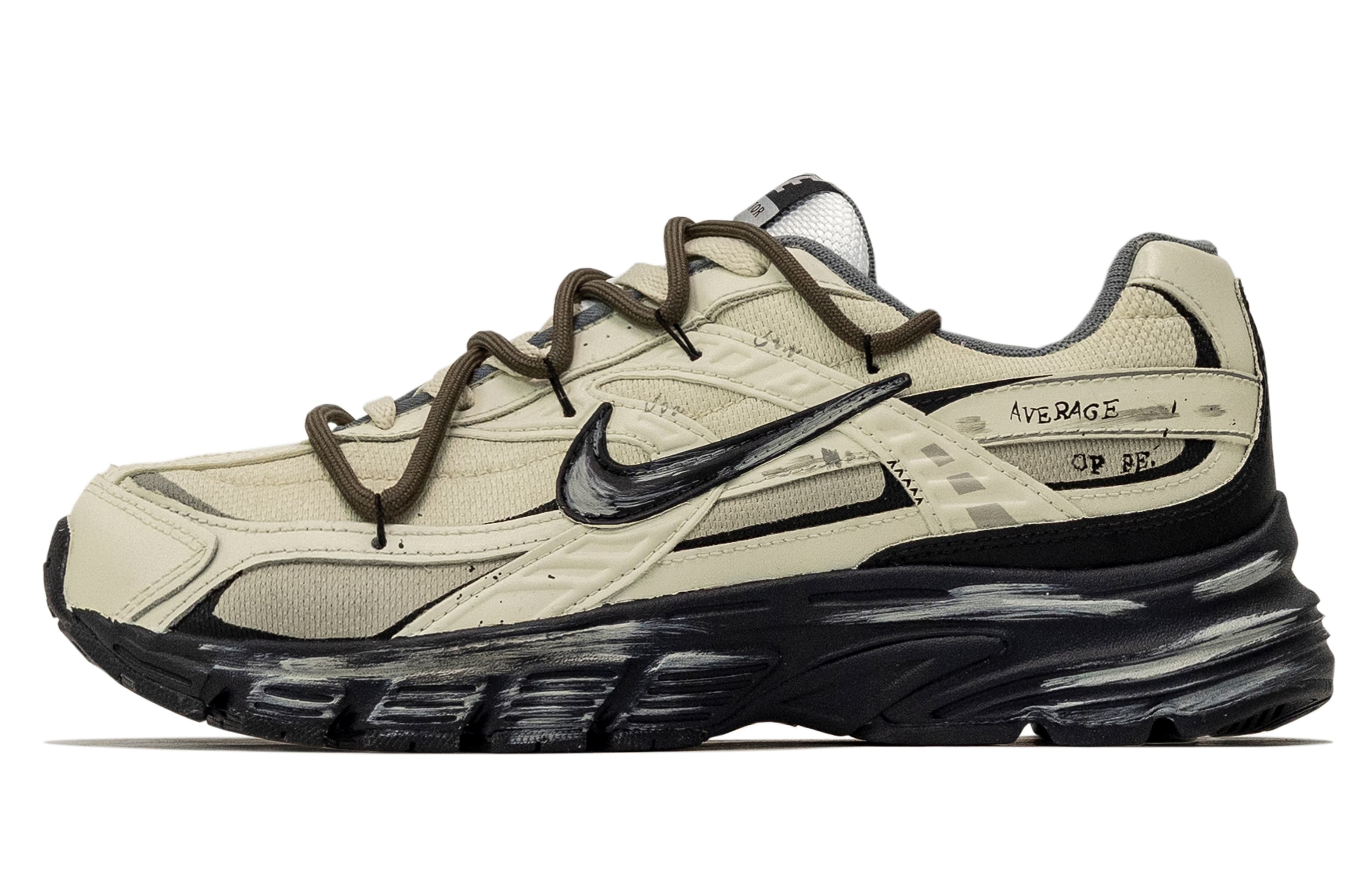 Custom Sneakers Nike Initiator 'Six Six Eight Eight' Ink Trap Retro Distressed Functional Outdoor American Street High-Street Fabric Leather Slip-Resistant Low-Top Casual Running Shoes Men's Beige Grey