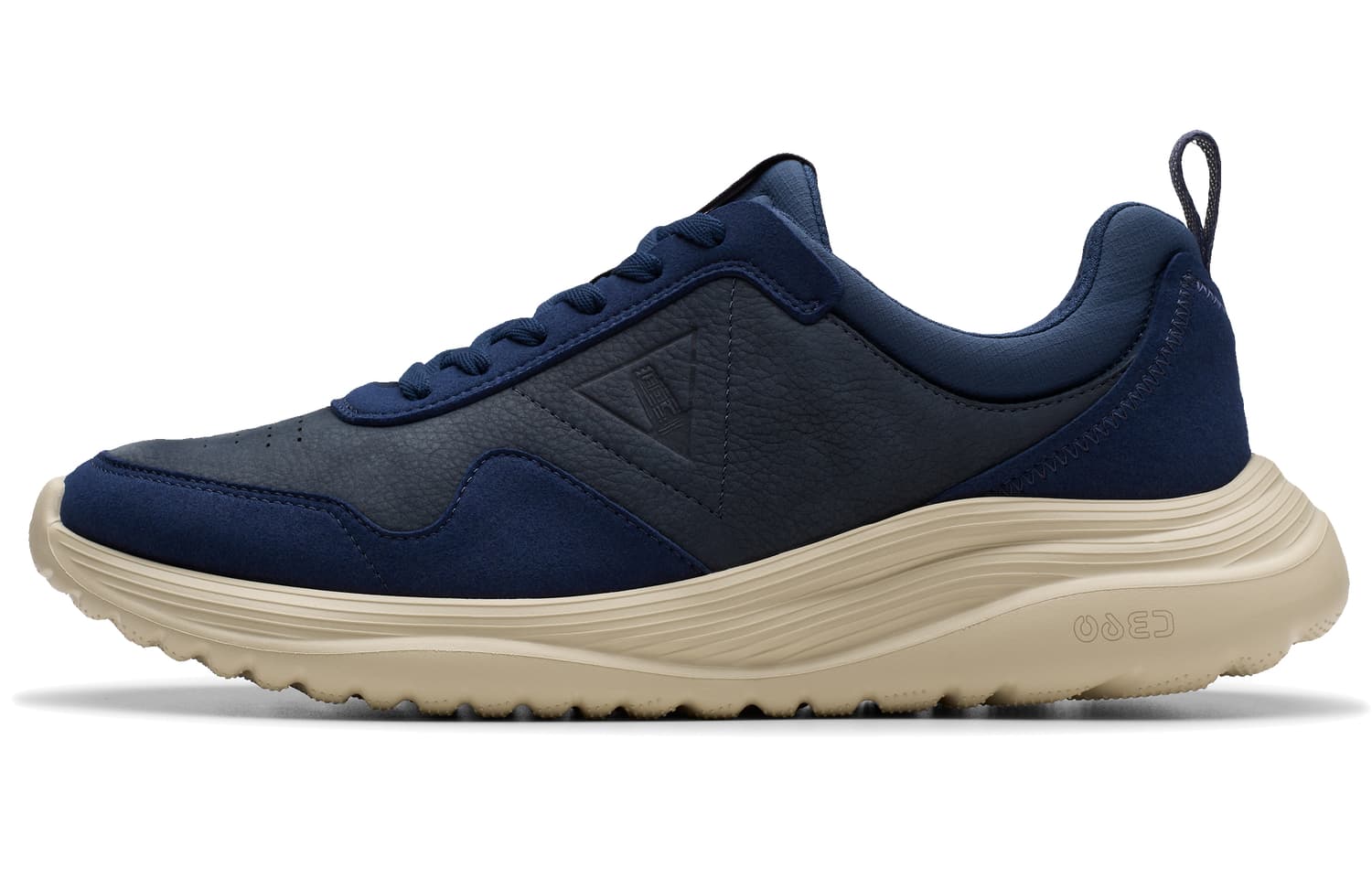 Clarks Fabric Cow Leather Fashion Comfortable Trendy Simple Anti-Slip Wear-Resistant Low-Top Casual Shoes Men's Blue