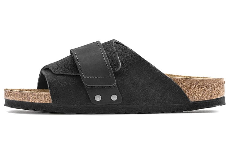 Birkenstock Kyoto Nubuck Suede Leather Narrow Fit Sandals 'Black'