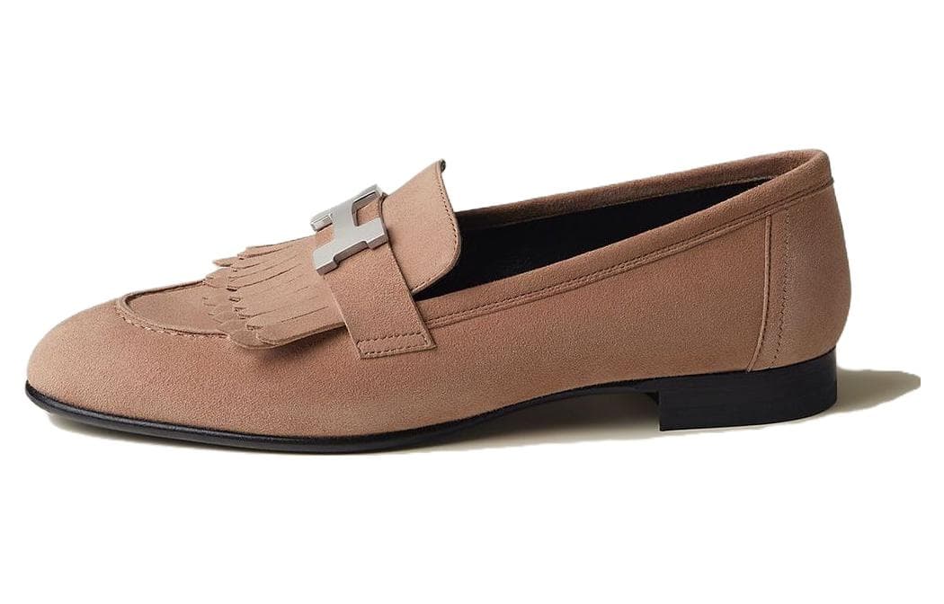 HERMES Loafers Women's Pearlescent Rose
