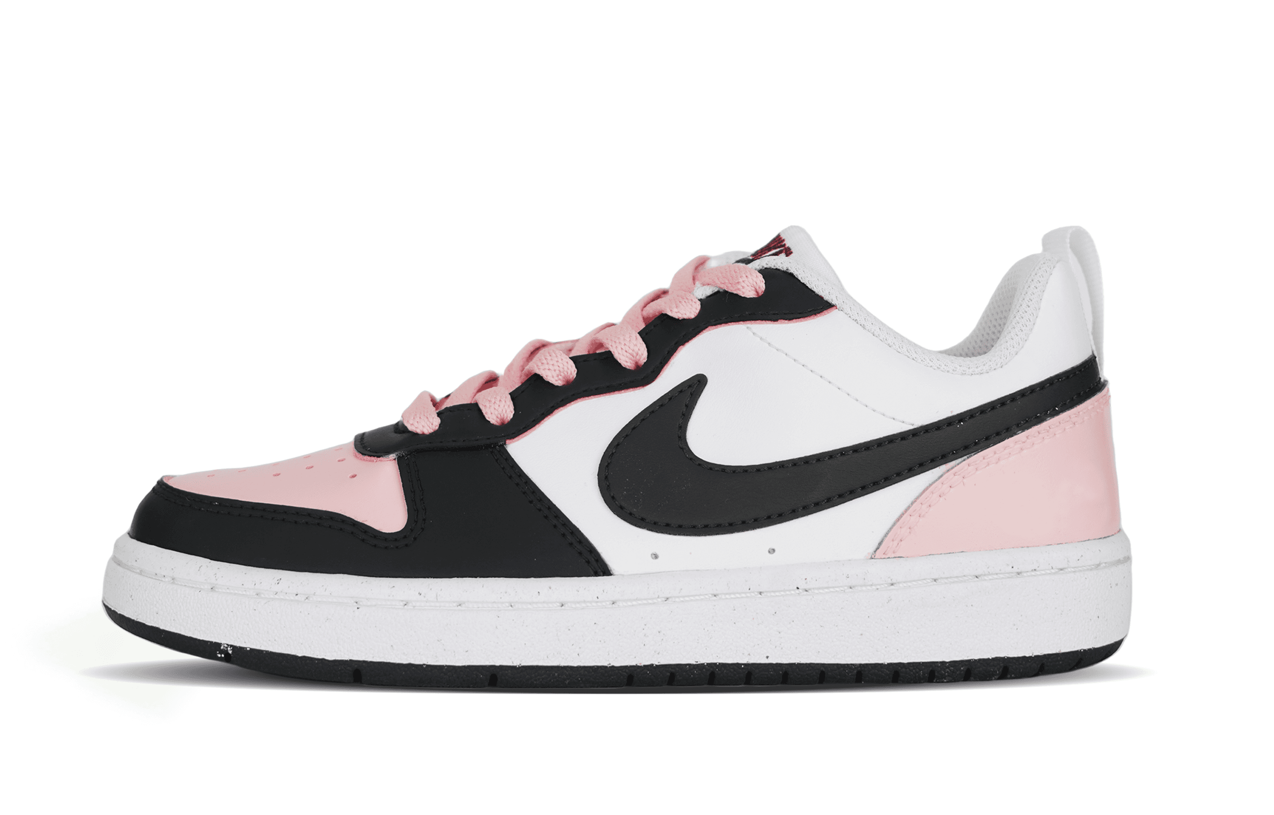 Nike Court Borough Low Top Skateboard Shoes GS Black Pink