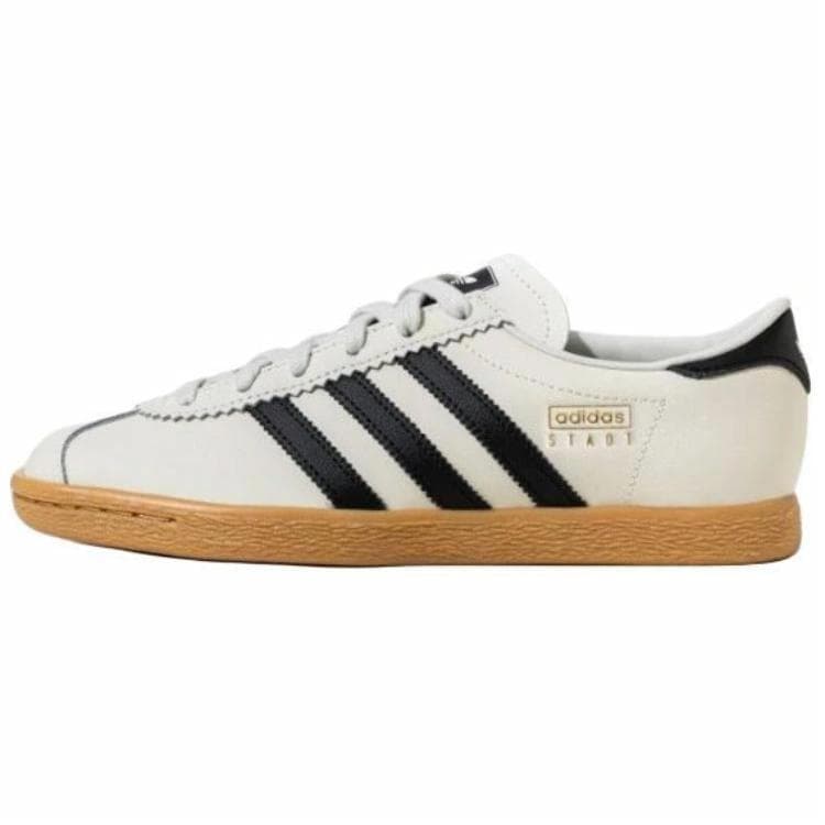Adidas Originals Stadt Anti-Slip Wear-Resistant Low-Top Skateboard Shoes Unisex Beige Black