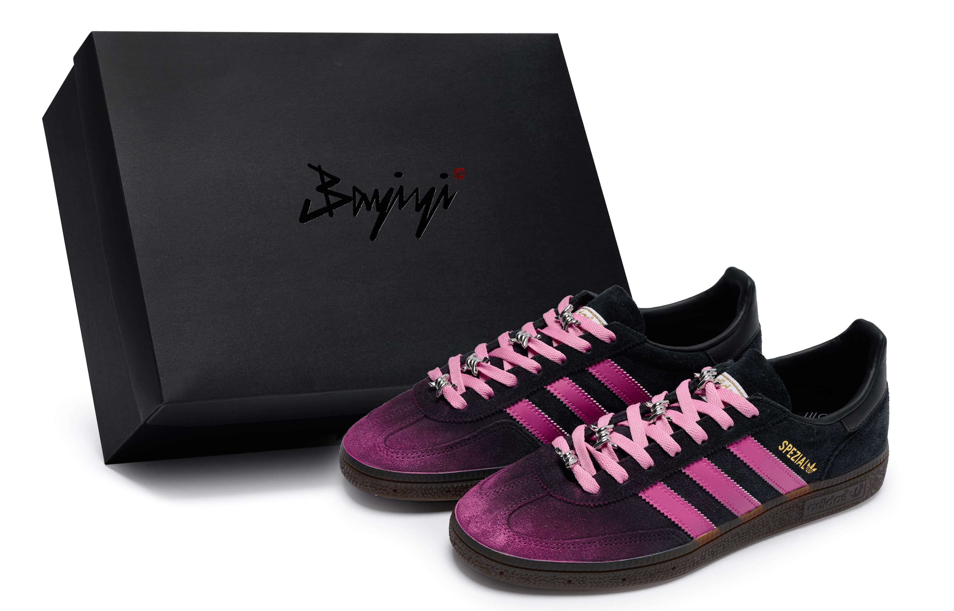 Adidas Originals Handball Spzl Skateboard Shoes Unisex Low-Top Black Pink
