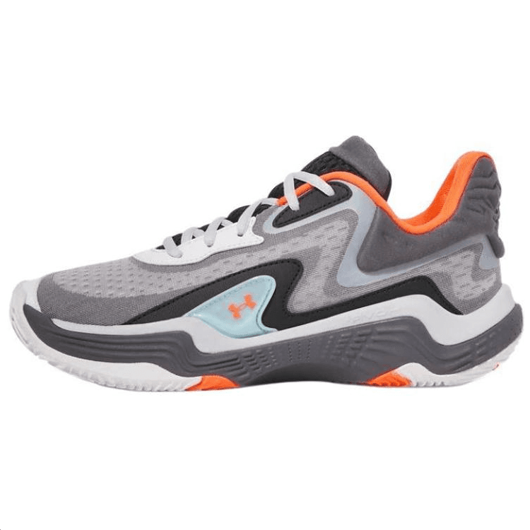 Under Armour Spawn 7 Comfort Durable Slip-Resistant Wear-Resistant Low-Top Basketball Shoes Unisex Gray
