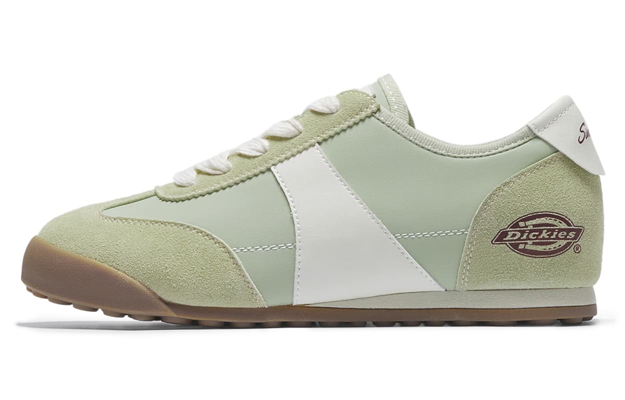Dickies Split Leather Patchwork Versatile Low-Top Casual Shoes Women's Green