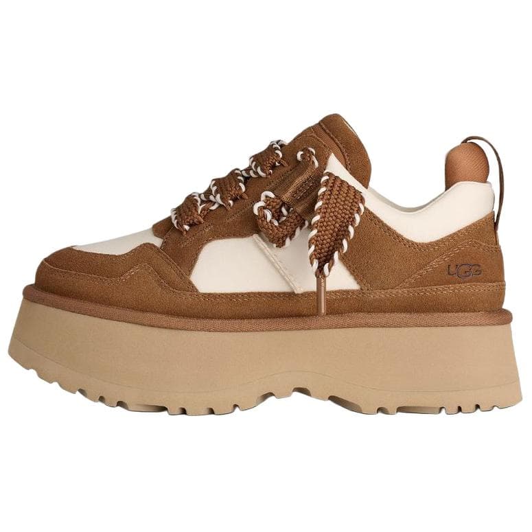 UGG Astromel Mel Split Leather Fashion Comfortable Low-Top Casual Shoes Women's Brown