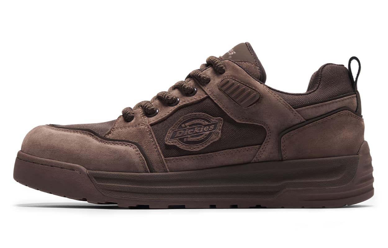 Dickies British Comfort Fashion Trendy Platform Casual Retro Sport Low-Top Skate Shoes Men's Chocolate Brown