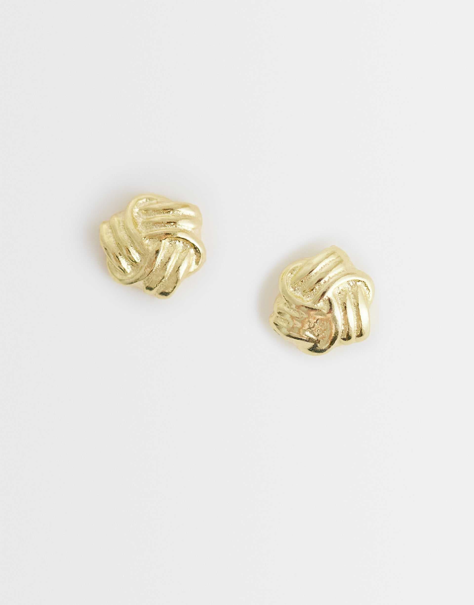 Kingsley Ryan gold plated knot studs