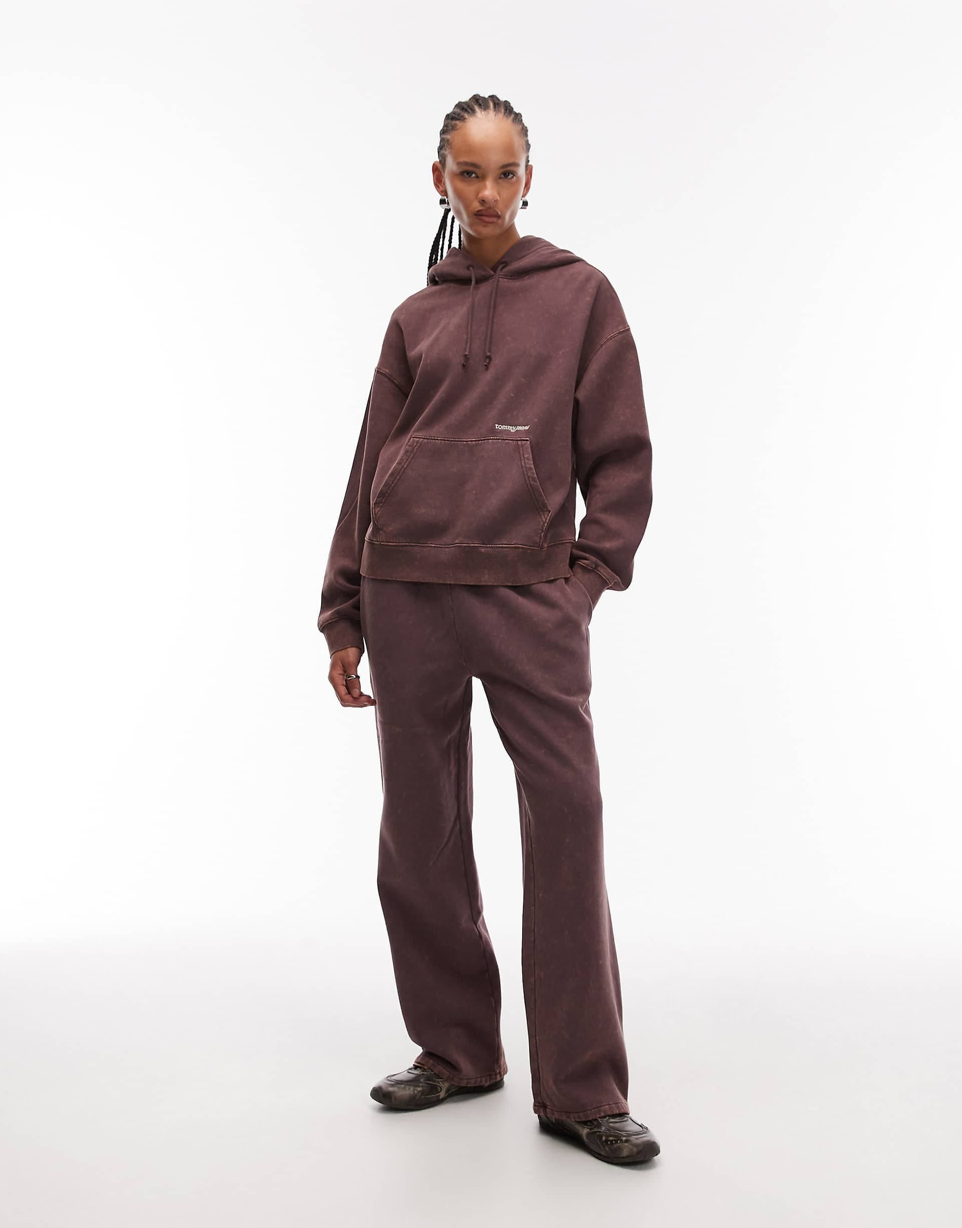 Tommy Jeans oversized sweatpants in washed brown