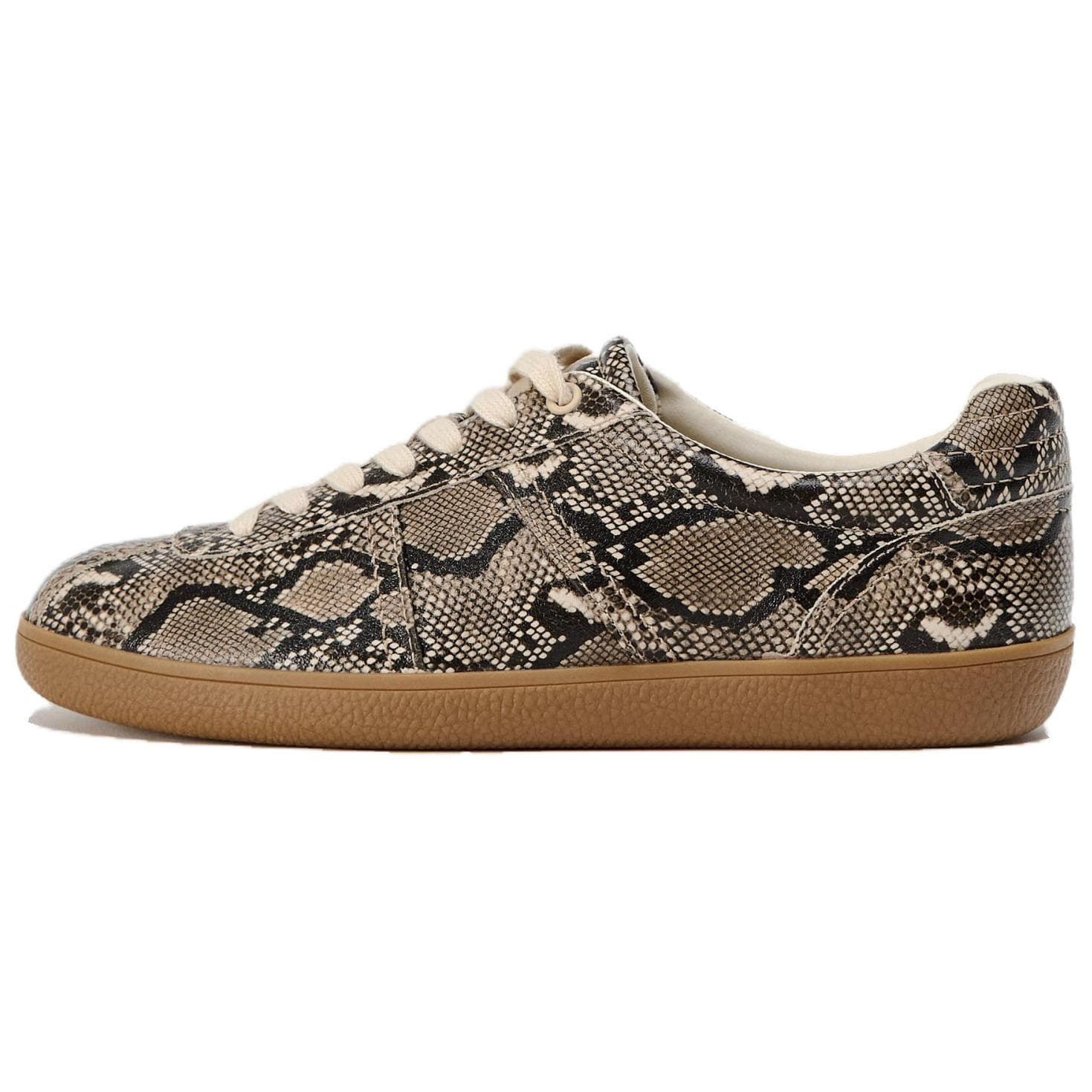 ZARA Versatile Fashion Commute Slip-Resistant Low-Top Skate Shoes Women's Brown Black