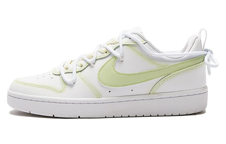 Nike Court Borough Skateboard Shoes Women's Low-Top White/Green/Yellow