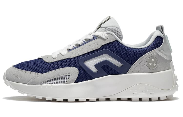 LiNing CF Yue Hua 2.0 Comfortable Daily Cushioned Anti-Slip Wear-Resistant Low-Top Casual Lifestyle Shoes Men's Gray Blue