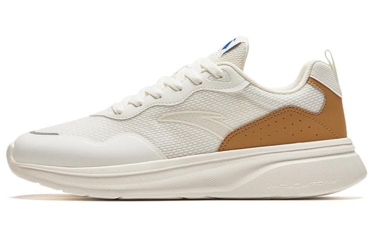 Anta Cushioning Wear-Resistant Low-Top Chunky Sneakers Men's White Brown