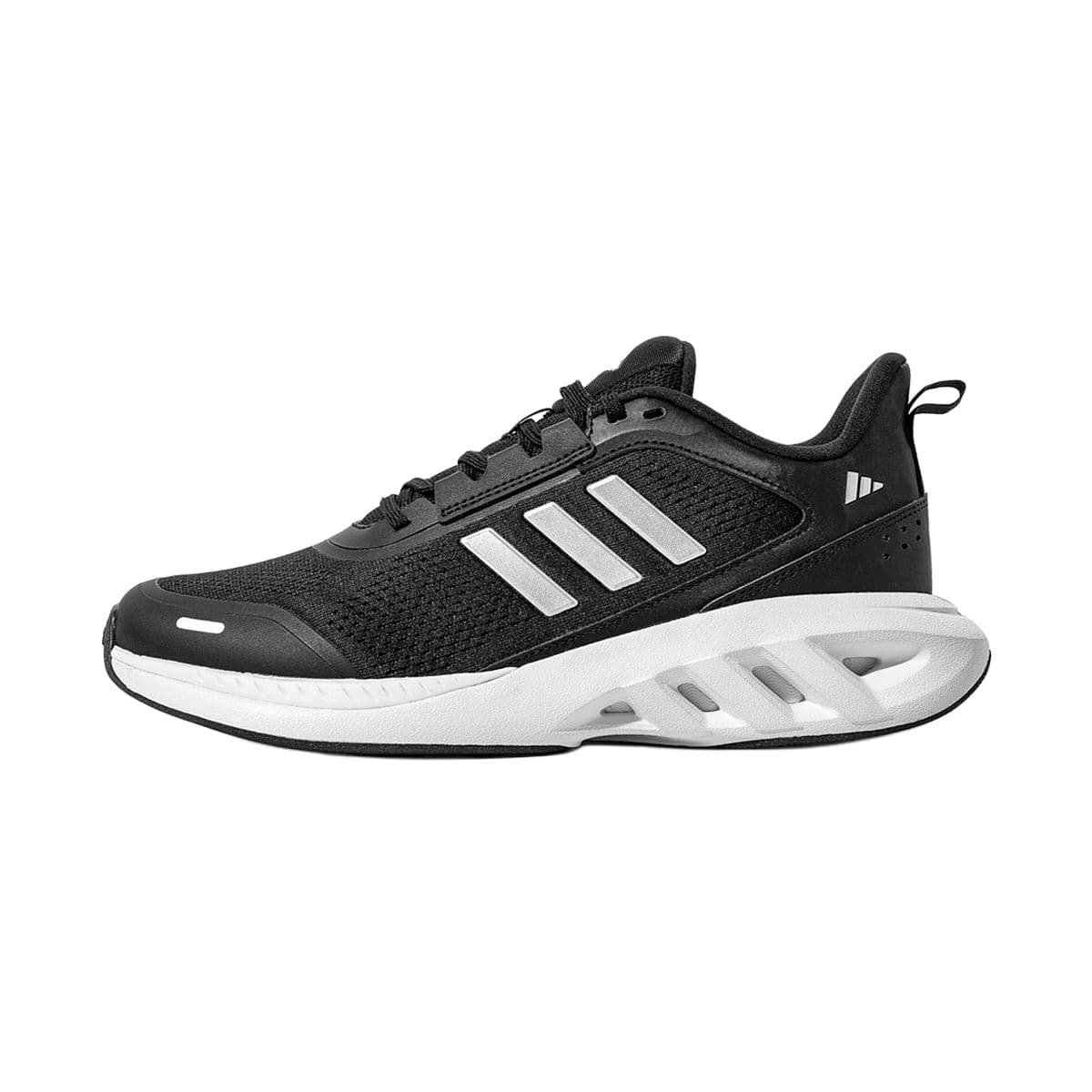 adidas ALL DAY POWER Fashion Casual Low-Top Running Shoes Unisex Black White Metallic Silver
