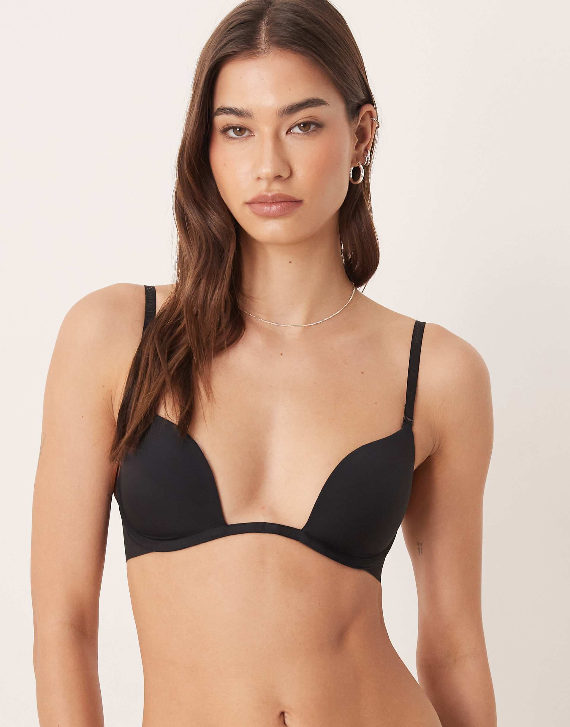 Calvin Klein perfectly fit plunge bra in black
