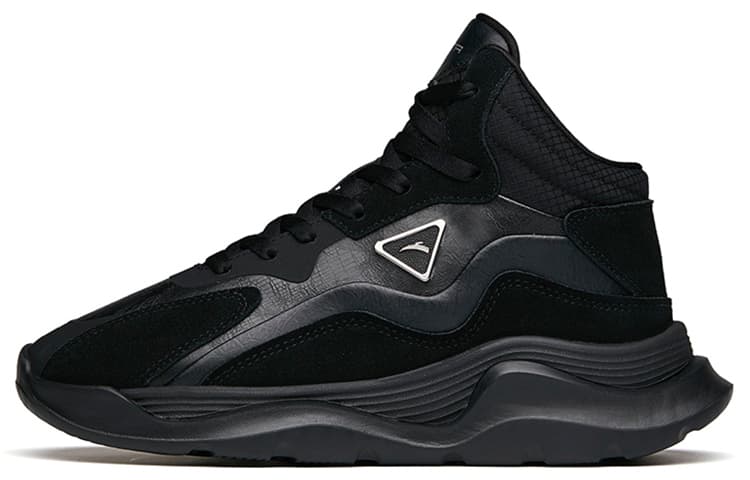 ANTA Skateboard Shoes Women's Mid-Top Black