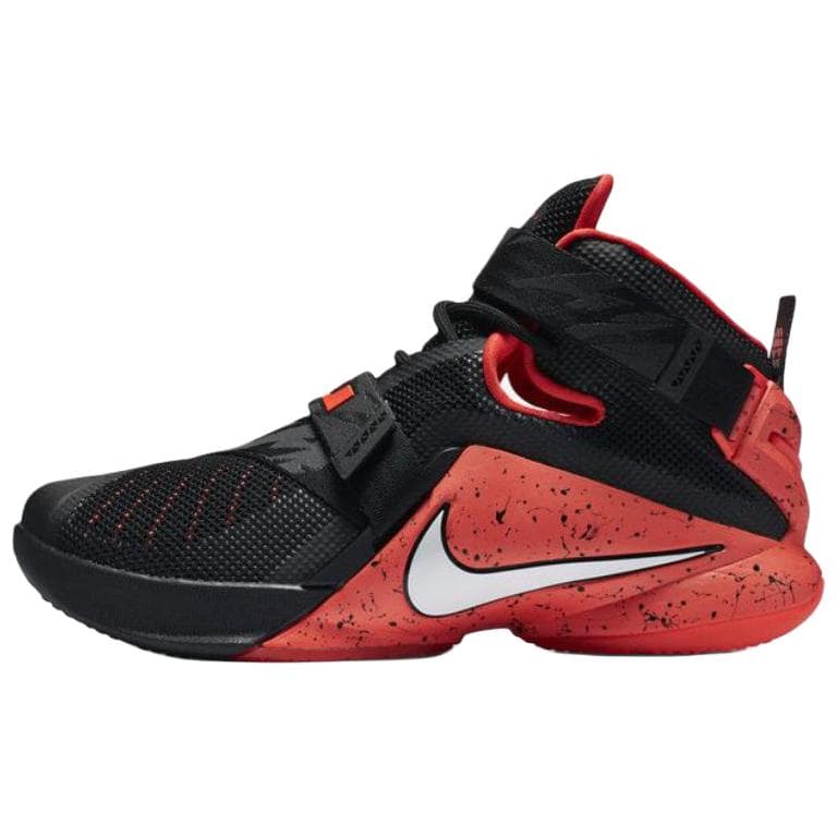 Nike LeBron Soldier 9 'Black Bright Crimson' Comfortable Versatile Supportive Basketball Shoes Men's Black