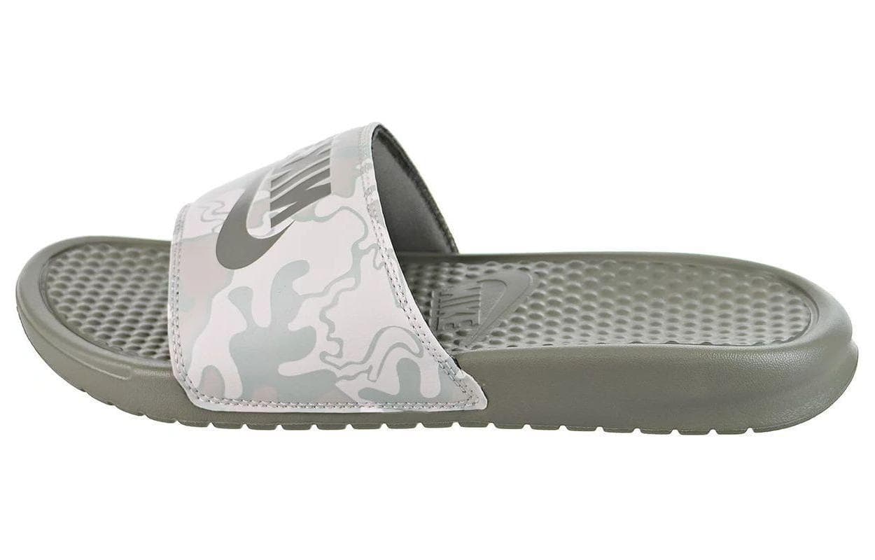Nike Benassi Anti-Slip Breathable Quiet Anti-Slip Anti-Odor Anti-Wear Slide Sandals Unisex Dark Green
